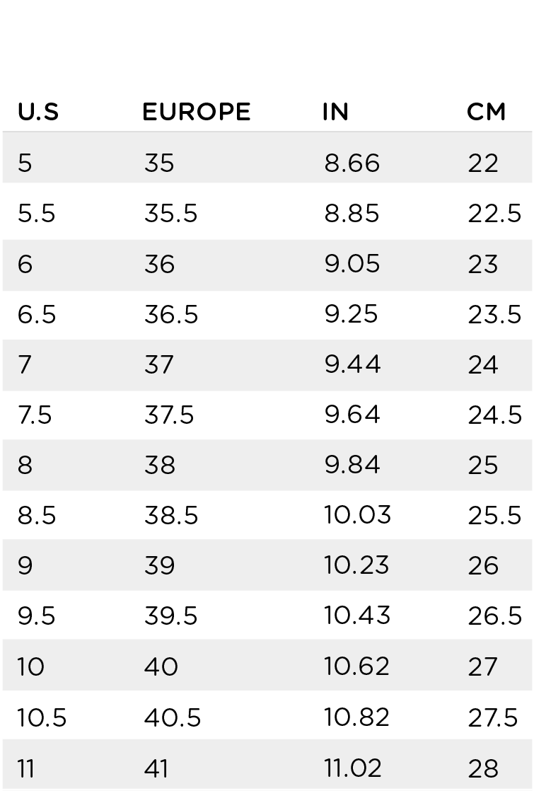 Size Guide – Jellypop Shoes